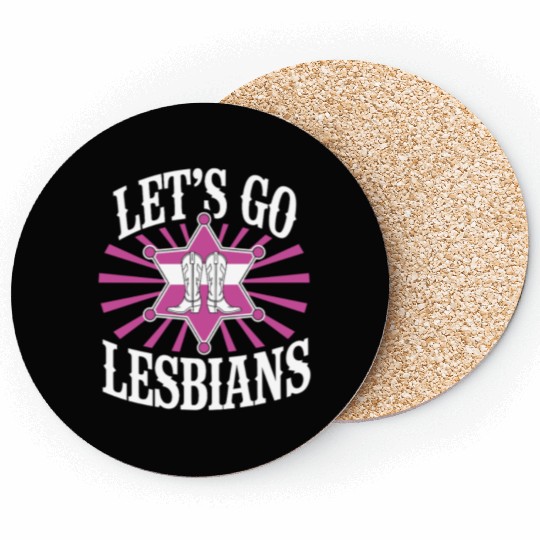 Let’s Go Lesbians Subtle Lesbian Pride Coasters