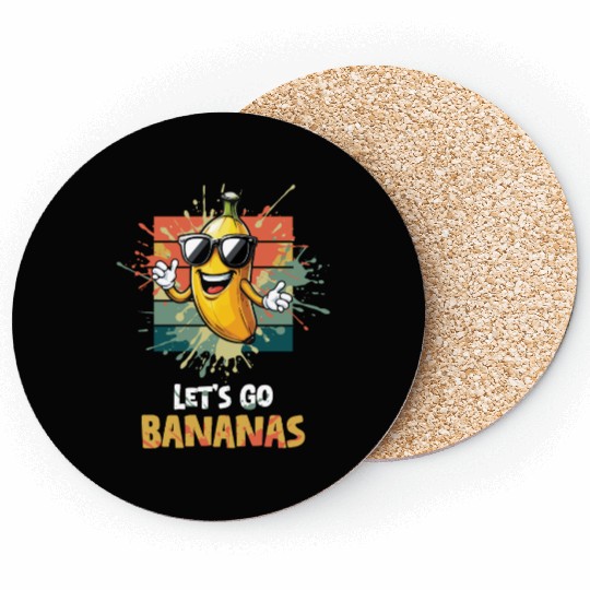 Retro Funny Banana Meme Let Us Go Banana Coasters
