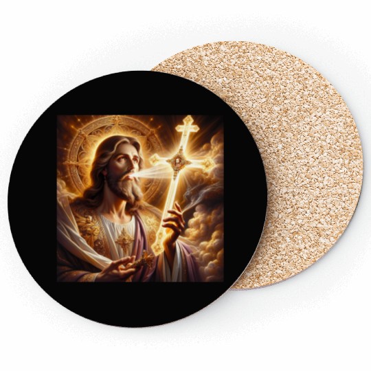 Jesus with Divine Light Coasters