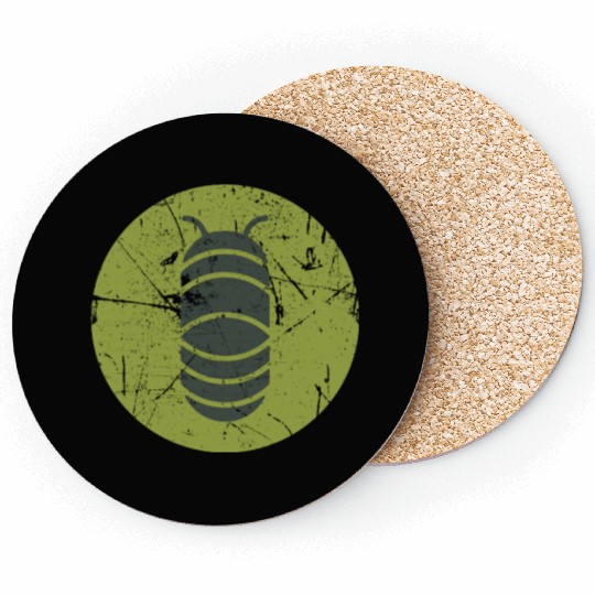 t short isopode Vintage Bug Aesthetic Coasters