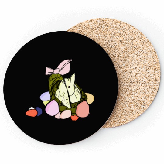 Easter Bunny Coasters, Easter Eggs Art, Cute Easte