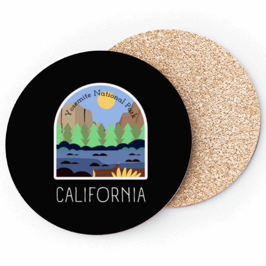 Retro Yosemite National Park California Coasters