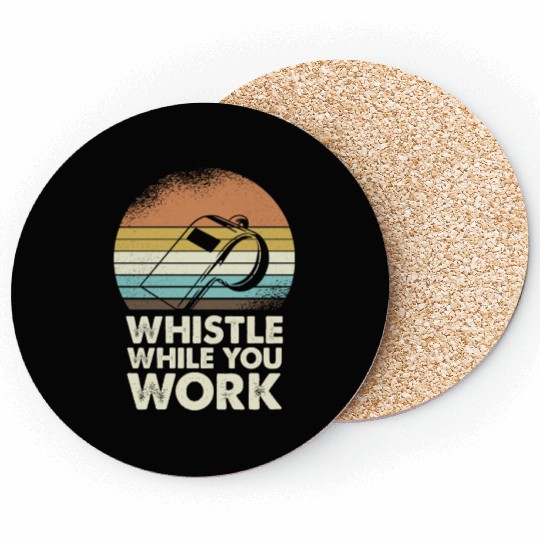 Whistle While You Work Retro Vibes Coasters