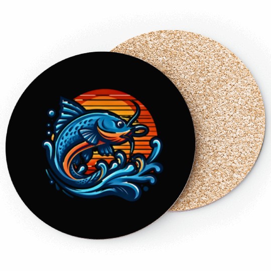 Leaping Catfish Sunset Coasters