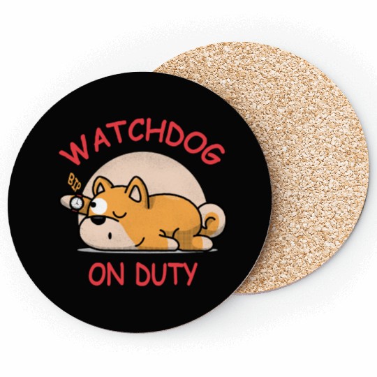 Watchdog on duty Coasters