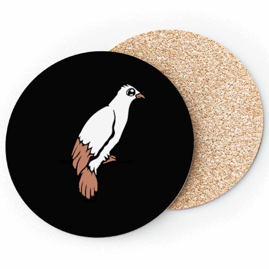 Bird raven dove sitting cable hawk eagle birdie Coasters