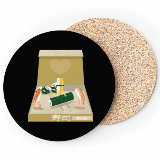 Funny sushi box Coasters