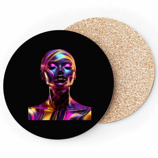 Black & Gold Marble Goddess Coasters