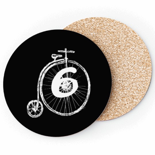 Biker Cycling Penny Farthing Coasters