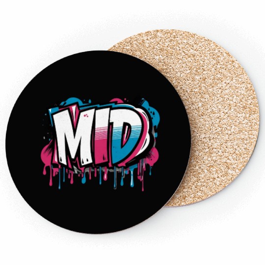 MID Graffiti Coasters – Funny Gen Z Slang Design