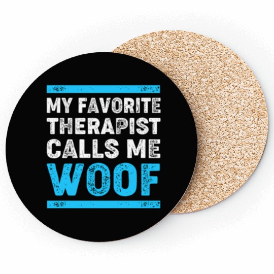 Therapy Dog Lover Psychology Coasters