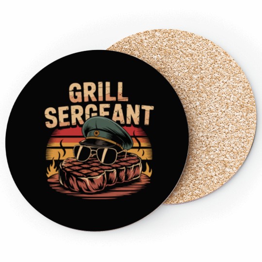 Grill Sergeant BBQ Masterpiece For Cookout Coasters