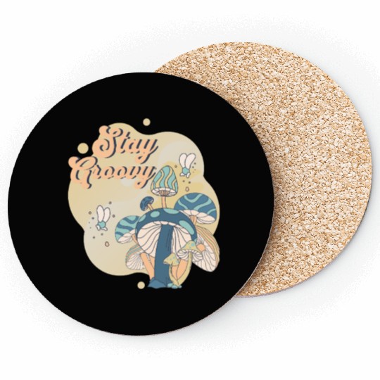 Groovy Naturecore Mushrooms Coasters