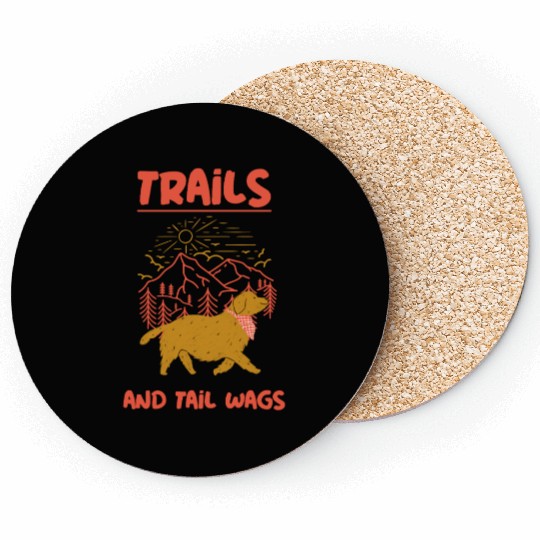 Trails and tail Wags Labrador Retriever Coasters