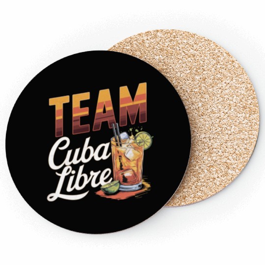 Cocktail Bartender Team Cuba Libre Coasters