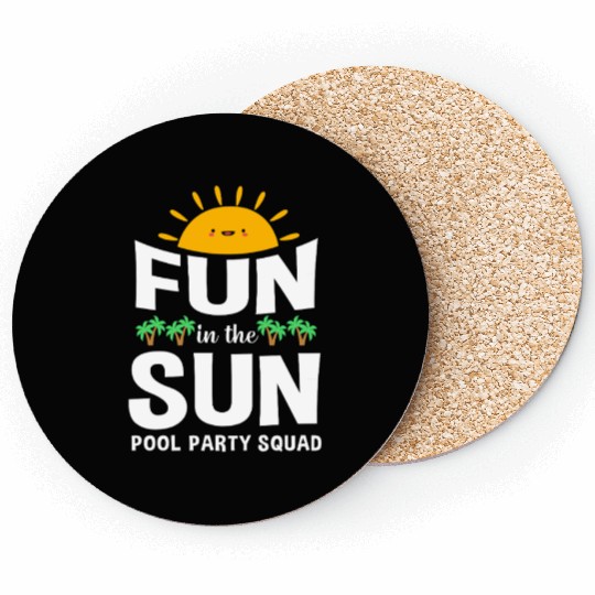 Pool Party Squad Summer Vacation Coasters