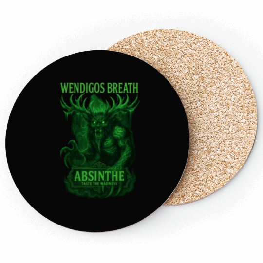 Wendigos Breath Absinthe Mock Liquor Coasters