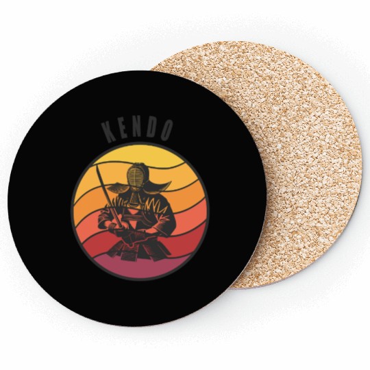 Retro Kendo Samurai Style Coasters