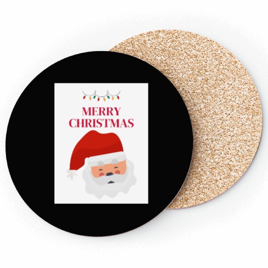 Santa Claus merry Christmas design Coasters