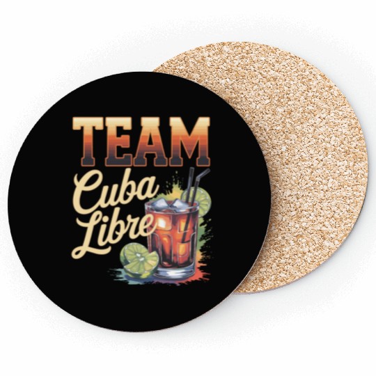 Cocktail Bartender Team Cuba Libre Coasters