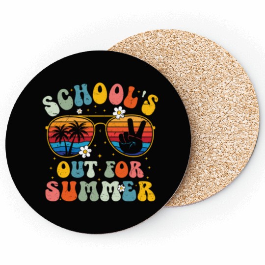 Schools Out For Summer Last Day Of School Coasters
