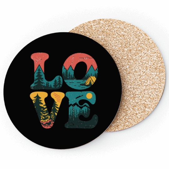 Love Nature For Camping Lovers Coasters