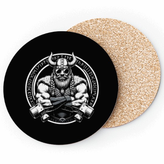 Viking Warrior Man Odin Thor Norman Walhalla Coasters
