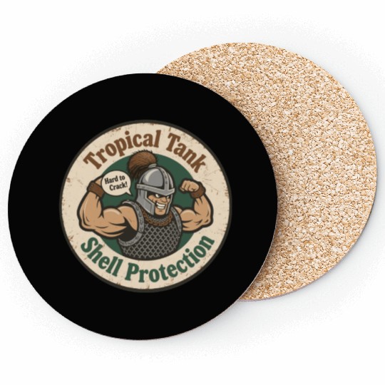 Tropical Tank Shell Protection Coconut Coasters