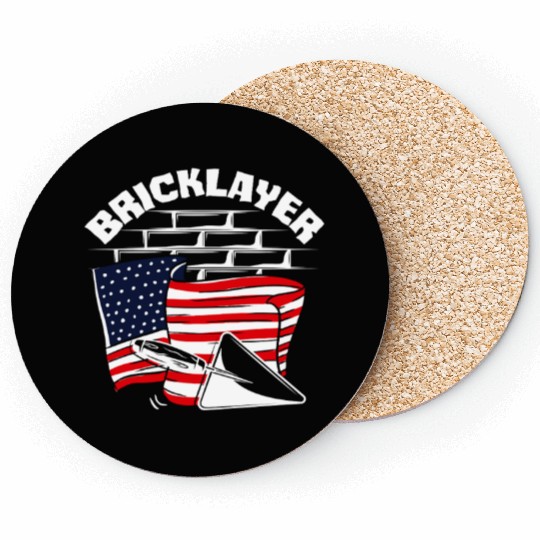 Bricklayer American Pride Flag Design Coasters