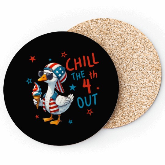 4th of July Goose Chill the 4th out Coasters
