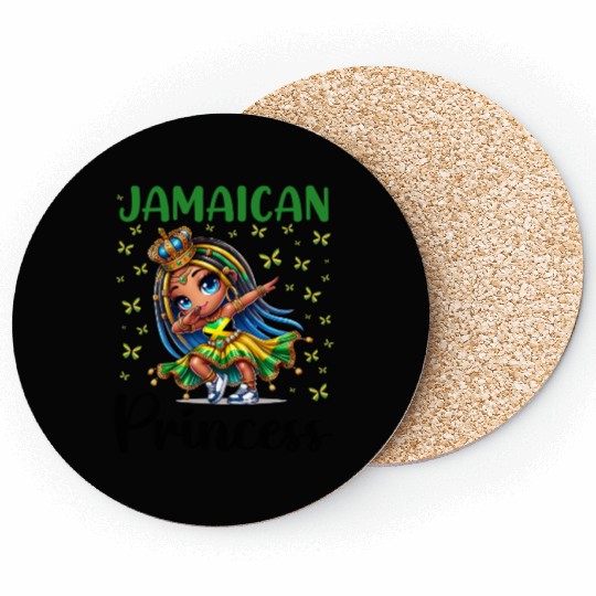 Jamaican Princess Dabbing for girls & kids Coasters