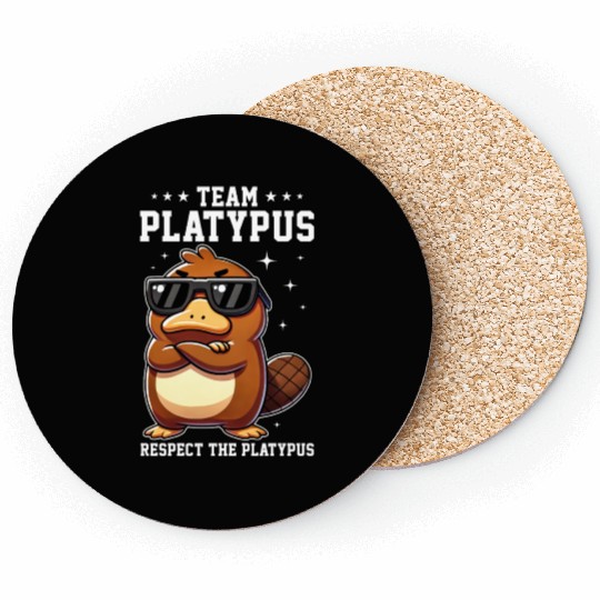 Funny Team Platypus Respect The Platypus Cool Coasters