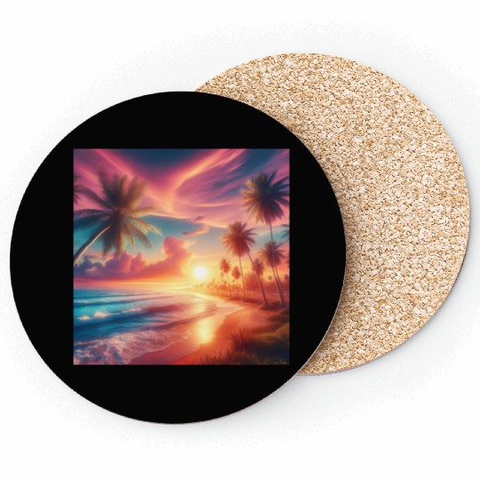 Tropical Sunset Bliss Coasters