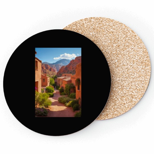 Desert Harmony Echoes in Earth and Light Coasters