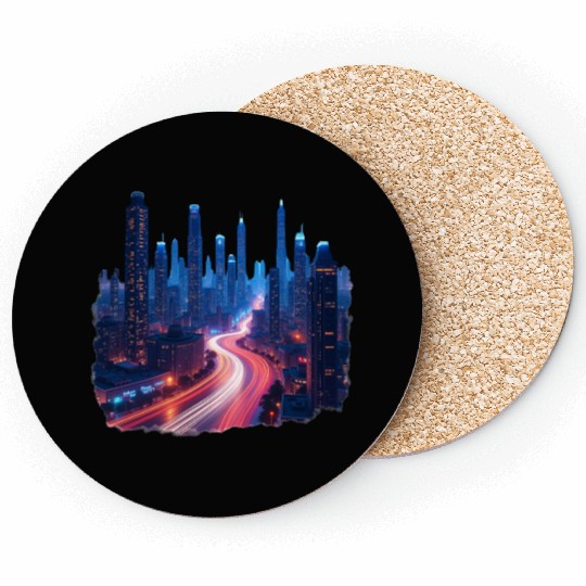 Urban Pulse Cairo – Modern City Lights Coasters