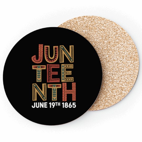Pride Black History June 1865 Juneteenth Coasters