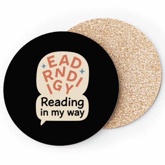 Dyslexia Awareness Neurodiverse Pride Learning Coasters