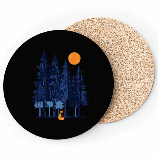 Fox in Sunset Forest Coasters