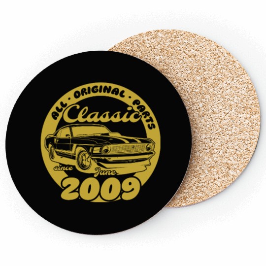 16th birthday Musclecar - Classic since 06/2009 Coasters