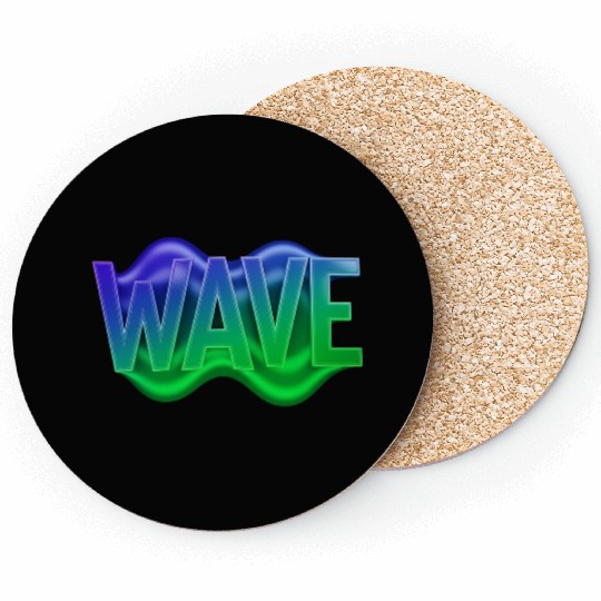 Gradient WAVE Aesthetic Design Coasters