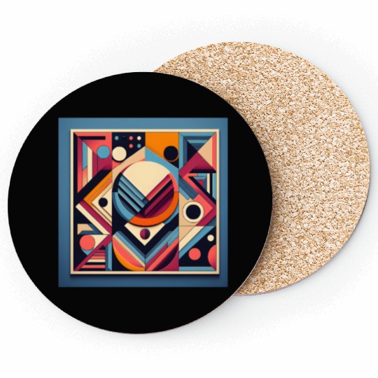 Bold Geometric Shapes Coasters Design