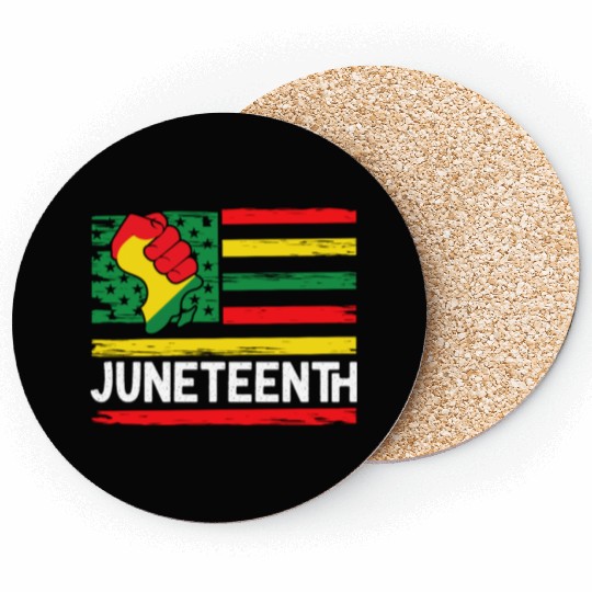 Freedom Day Juneteenth Black And Proud Coasters