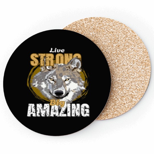 wolf design Coasters