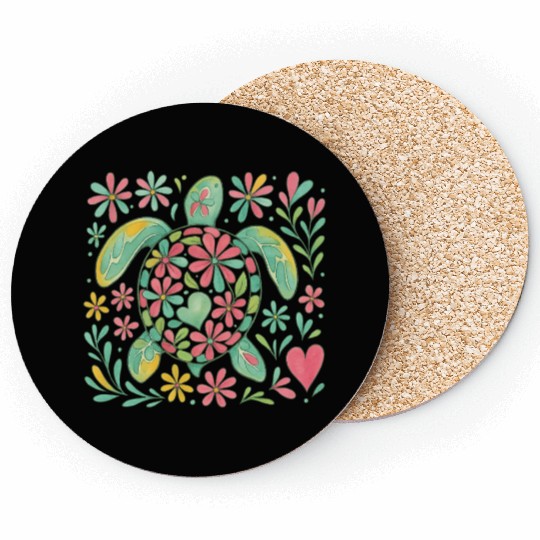 Summer Vacation Sea Turtle Coasters