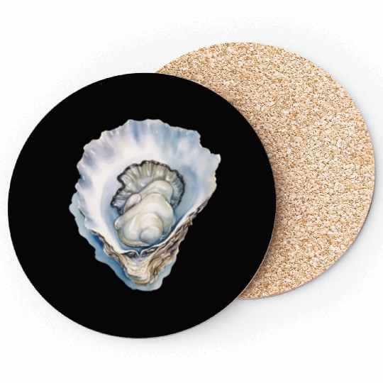Watercolor Oyster Shell Coasters