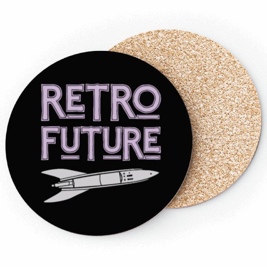 Retro Future Rocket Nostalgia Coasters