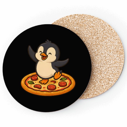 Dancing penguin pizza pizza lover fun Coasters
