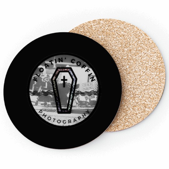 BlacknWhite Coffin Homeless Street Famiy Give Back Coasters
