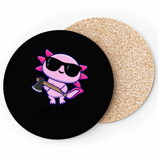 Ax-olotl Funny Animal Axolotl Pun Coasters