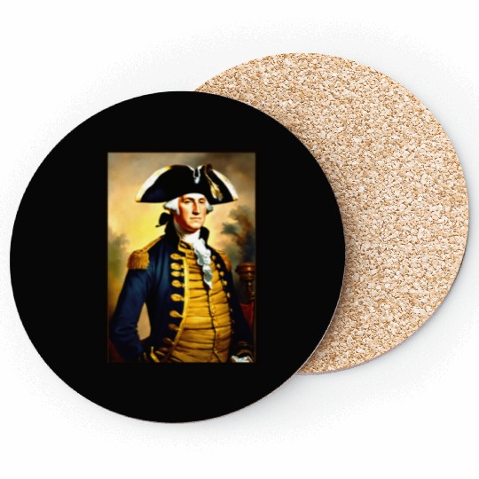 George Washington in revolutionary bttlefield a Coasters